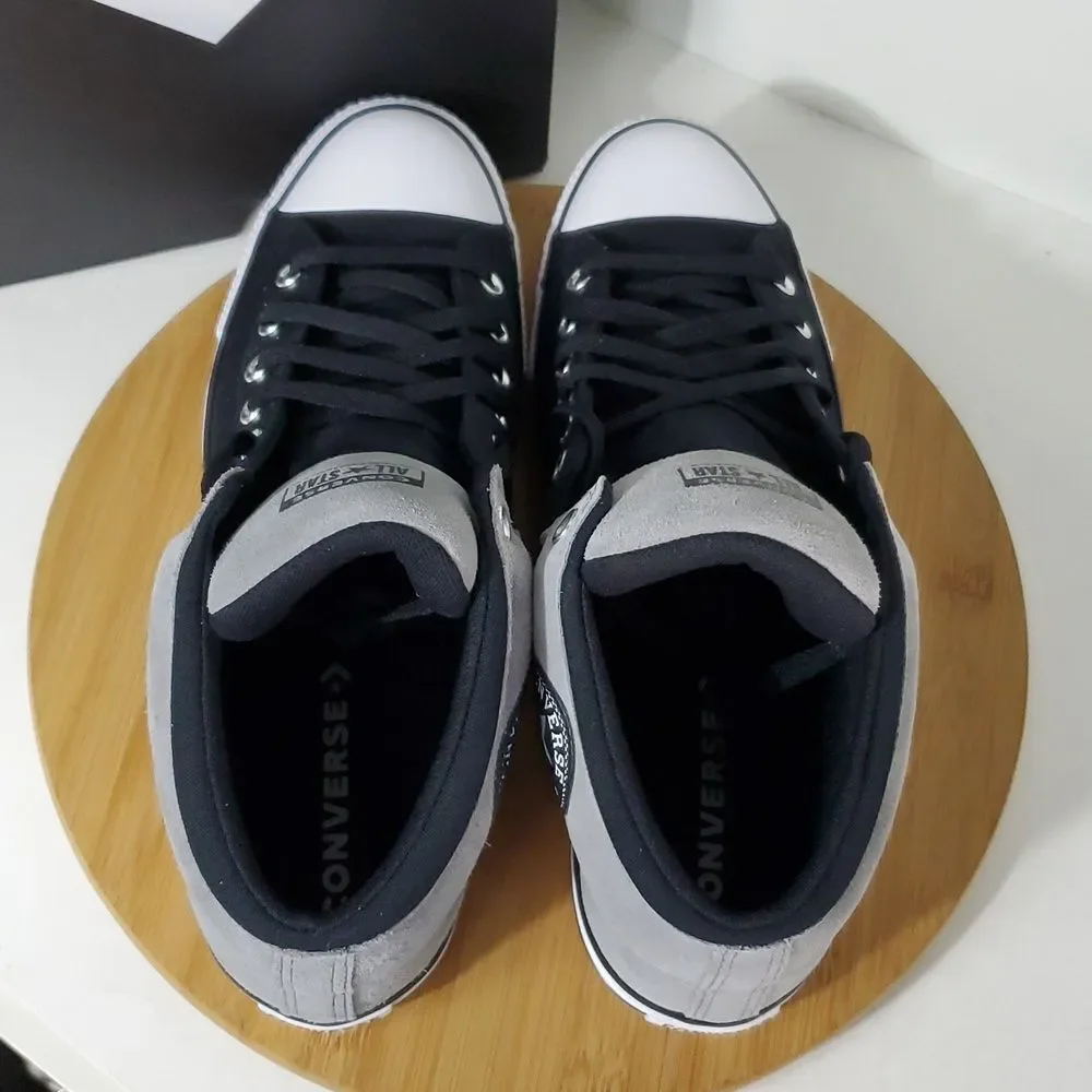Converse All Star CTAS High Street Mid Unisex Sneakers Black Grey M12/ W14 - Picture 7 of 10